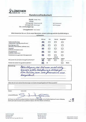 Zügeln Hallwil: Umzug-Kundenstimmen