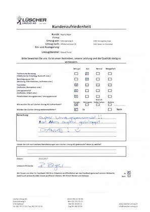 Umzug-Feedbacks